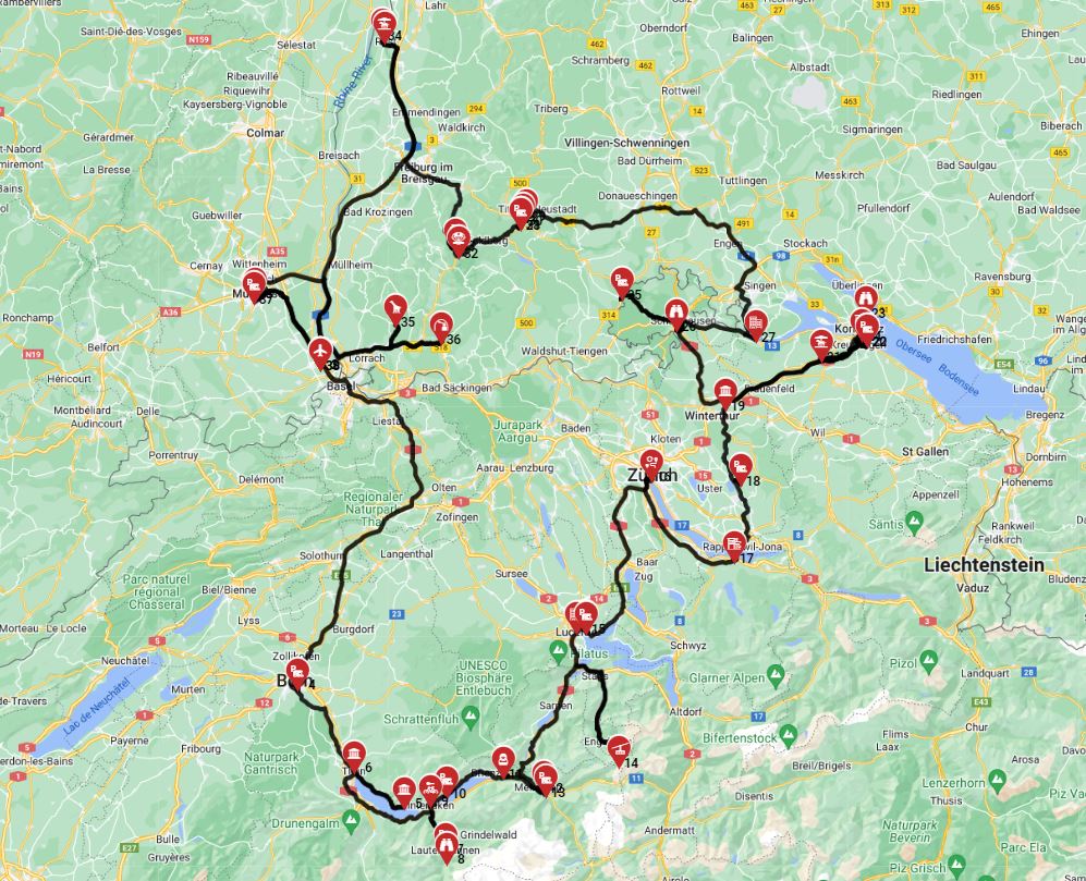 Basel  Roundtrip -  South - Switzerland  Black forest